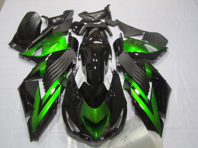 2006-2011 Schwarz Grün Kawasaki ZX14R ZZR1400 Motorrad Verkleidung 2006-2011 Schwarz Grün Kawasaki ZX14R ZZR1400 Motorrad Verkleidung