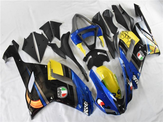 2007-2008 Blau Hai Kawasaki ZX6R Motorrad Verkleidung 2007-2008 Blau Hai Kawasaki ZX6R Motorrad Verkleidung