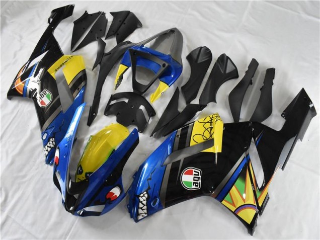 2007-2008 Blau Hai Kawasaki ZX6R Motorrad Verkleidung 2007-2008 Blau Hai Kawasaki ZX6R Motorrad Verkleidung