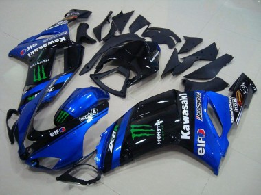 2007-2008 Blau Monster Kawasaki ZX6R Motorrad Verkleidung