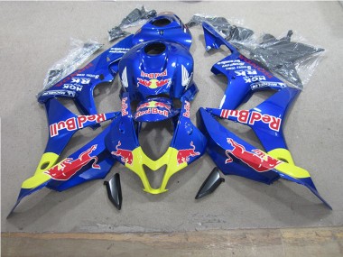 2007-2008 Blau Rot Bull Honda CBR600RR Motorrad Verkleidung