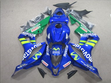 2007-2008 Blau Weiß Movistar Honda CBR600RR Motorrad Verkleidung