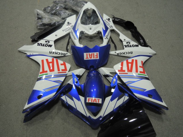 2007-2008 Blau Weiß Rot Fiat Yamaha YZF R1 Motorrad Verkleidung 2007-2008 Blau Weiß Rot Fiat Yamaha YZF R1 Motorrad Verkleidung