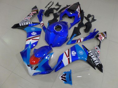 2007-2008 Blau Weiß Schwarz Aufkleber Yamaha YZF R1 Motorrad Verkleidung