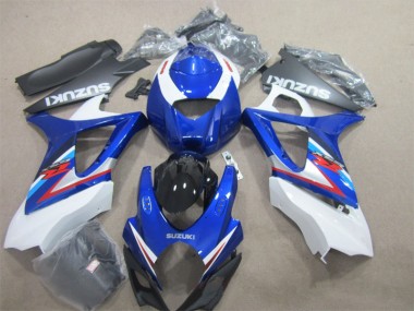 2007-2008 Blau Weiß Suzuki GSXR 1000 Motorrad Verkleidung