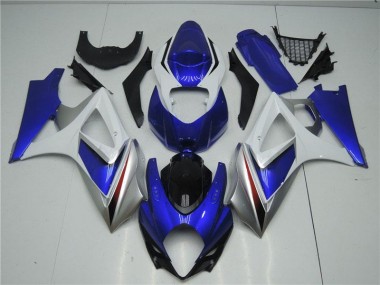 2007-2008 Blau Weiß Suzuki GSXR 1000 Motorrad Verkleidungen