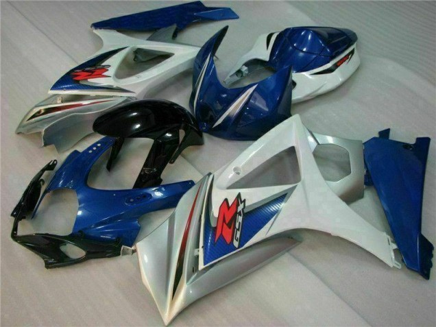 2007-2008 Blau Weiß Suzuki GSXR 1000 Motorrad Vollverkleidung & Plastik 2007-2008 Blau Weiß Suzuki GSXR 1000 Motorrad Vollverkleidung & Plastik