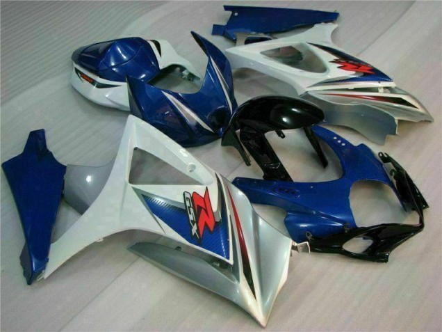 2007-2008 Blau Weiß Suzuki GSXR 1000 Motorrad Vollverkleidung & Plastik 2007-2008 Blau Weiß Suzuki GSXR 1000 Motorrad Vollverkleidung & Plastik
