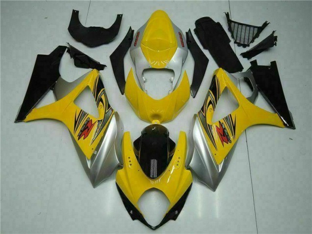 2007-2008 Gelb Suzuki GSXR 1000 Motorrad Vollverkleidung 2007-2008 Gelb Suzuki GSXR 1000 Motorrad Vollverkleidung