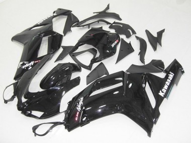 2007-2008 Glänzend Schwarz Kawasaki ZX6R Motorrad Verkleidung