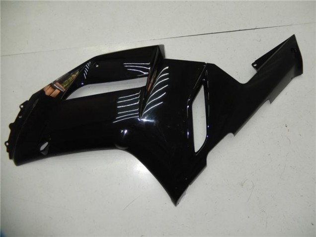2007-2008 Glänzend Schwarz Kawasaki ZX6R Motorrad Verkleidungen