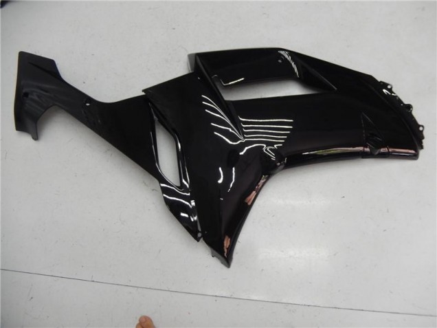2007-2008 Glänzend Schwarz Kawasaki ZX6R Motorrad Verkleidungen