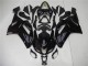 2007-2008 Glänzend Schwarz Kawasaki ZX6R Motorrad Verkleidungen