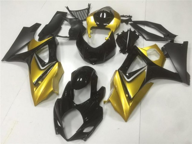 2007-2008 Gold Schwarz Suzuki GSXR 1000 Motorrad Verkleidungen 2007-2008 Gold Schwarz Suzuki GSXR 1000 Motorrad Verkleidungen