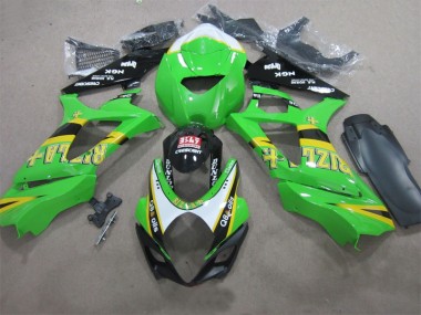 2007-2008 Grün Rizla Q8 Oils Suzuki GSXR 1000 Motorrad Verkleidung