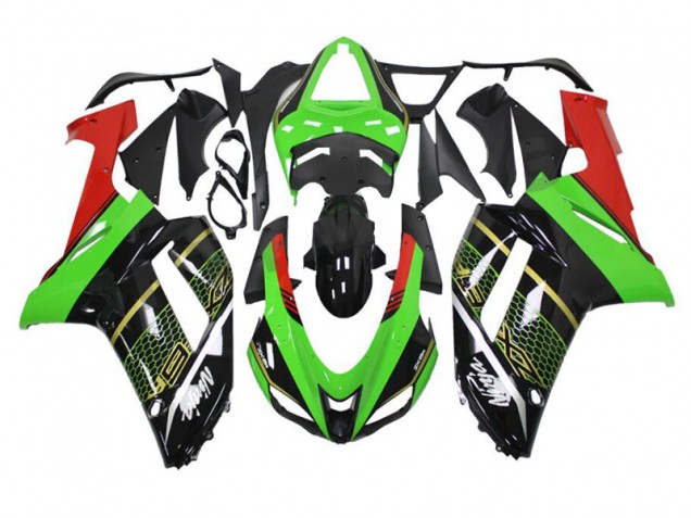 2007-2008 Grün Schwarz Kawasaki ZX6R Motorrad Verkleidungen 2007-2008 Grün Schwarz Kawasaki ZX6R Motorrad Verkleidungen