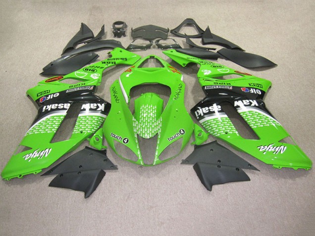 2007-2008 Grüne Berührung 4 Kawasaki ZX6R Motorrad Verkleidung 2007-2008 Grüne Berührung 4 Kawasaki ZX6R Motorrad Verkleidung