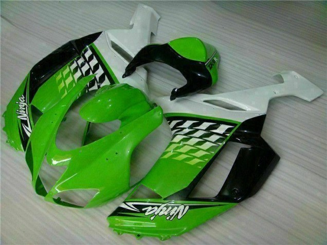 2007-2008 Grüner weißer Ninja Kawasaki ZX6R Motorrad Verkleidung 2007-2008 Grüner weißer Ninja Kawasaki ZX6R Motorrad Verkleidung