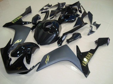 2007-2008 Matt Schwarz Gold Yamaha YZF R1 Motorrad Verkleidung