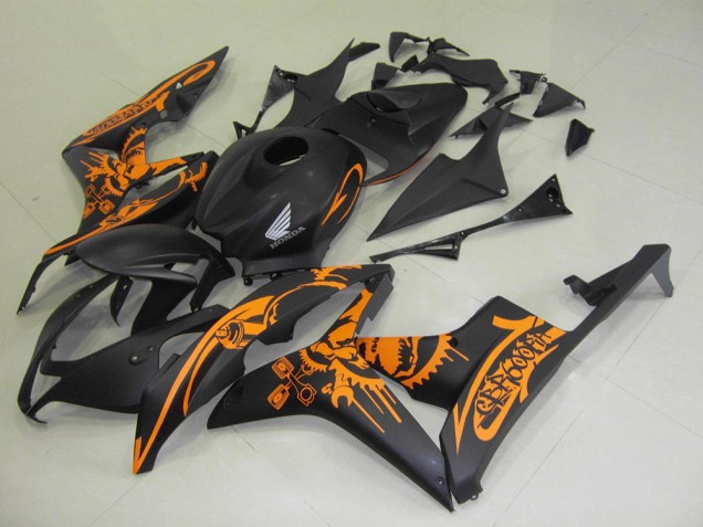 2007-2008 Matt Schwarzer Orange Aufkleber Honda CBR600RR Motorrad Verkleidung 2007-2008 Matt Schwarzer Orange Aufkleber Honda CBR600RR Motorrad Verkleidung