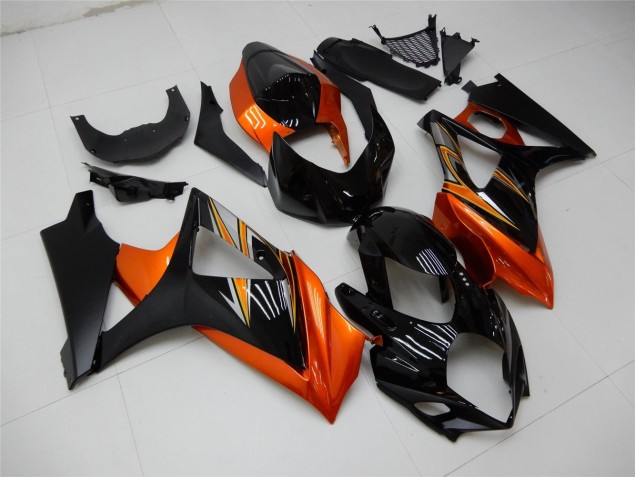 2007-2008 Orange Schwarz Suzuki GSXR 1000 Motorrad Verkleidung