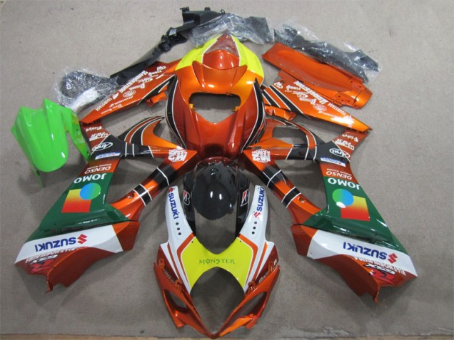 2007-2008 Orangegelbes Monster Suzuki GSXR 1000 Motorrad Verkleidung 2007-2008 Orangegelbes Monster Suzuki GSXR 1000 Motorrad Verkleidung