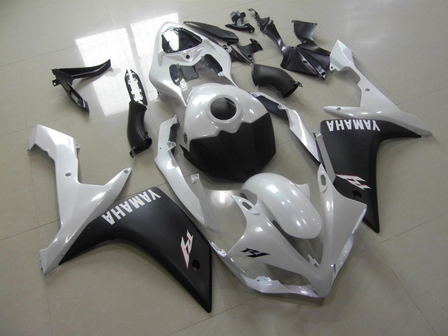2007-2008 Perl Weiß Matt Schwarz Yamaha YZF R1 Motorrad Verkleidung 2007-2008 Perl Weiß Matt Schwarz Yamaha YZF R1 Motorrad Verkleidung