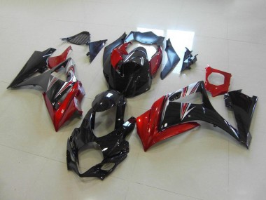 2007-2008 Rot Schwarz Kein Aufkleber Suzuki GSXR 1000 Motorrad Verkleidung