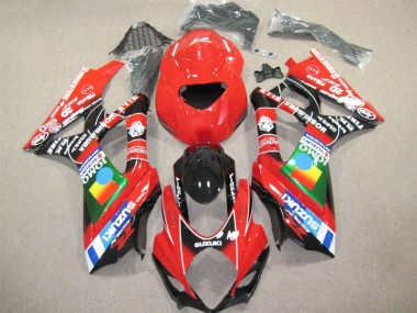 2007-2008 Rot Schwarz Suzuki GSXR 1000 Motorrad Verkleidungen