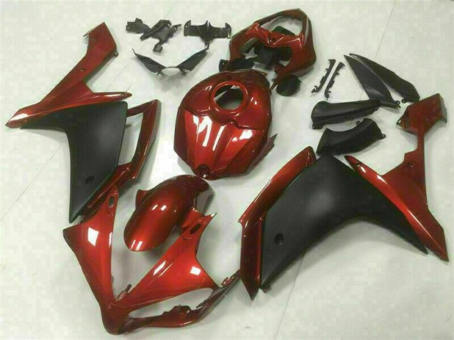 2007-2008 Rot Schwarz Yamaha YZF R1 Motorrad Verkleidung
