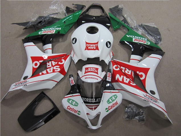2007-2008 Rot Weiß San Carlo Honda CBR600RR Motorrad Verkleidung 2007-2008 Rot Weiß San Carlo Honda CBR600RR Motorrad Verkleidung