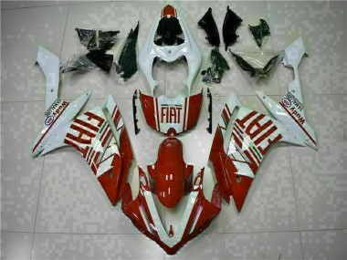 2007-2008 Rot Weiß Yamaha YZF R1 Motorrad Verkleidungen