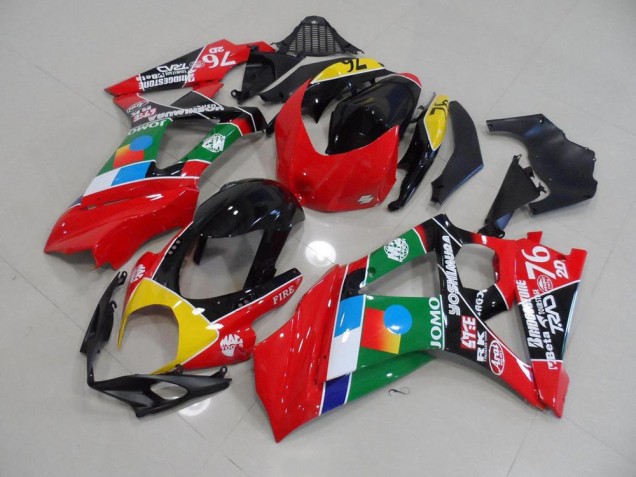 2007-2008 Rot und Grün Suzuki GSXR 1000 Motorrad Verkleidung 2007-2008 Rot und Grün Suzuki GSXR 1000 Motorrad Verkleidung
