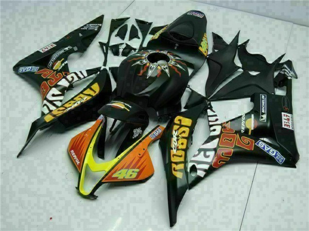 2007-2008 Schwarz Gelb Repsol 46 Honda CBR600RR Motorrad Verkleidung 2007-2008 Schwarz Gelb Repsol 46 Honda CBR600RR Motorrad Verkleidung