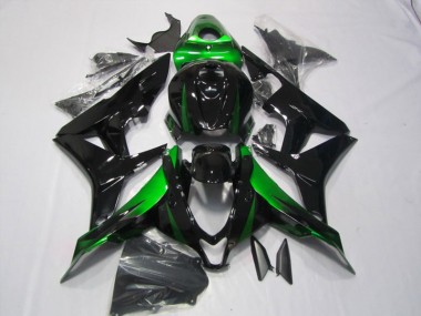 2007-2008 Schwarz Grün Honda CBR600RR Motorrad Verkleidungen