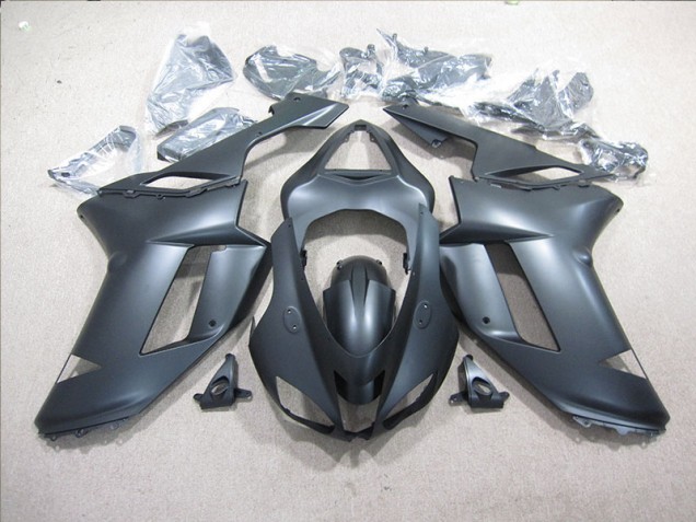 2007-2008 Schwarz Kawasaki ZX6R Motorrad Verkleidung Komplett Sets