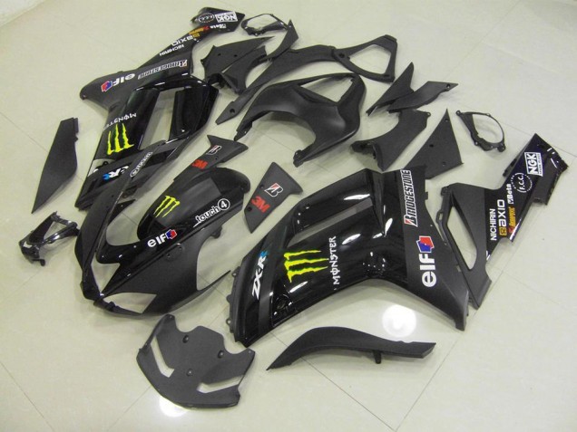 2007-2008 Schwarz Monster Kawasaki ZX6R Motorrad Verkleidung 2007-2008 Schwarz Monster Kawasaki ZX6R Motorrad Verkleidung