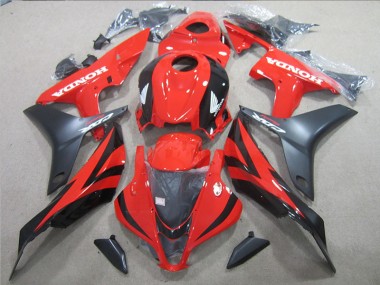 2007-2008 Schwarz Rot Honda CBR600RR Motorrad Verkleidung & Plastik