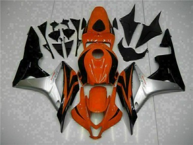 2007-2008 Schwarz Rot Silber Honda CBR600RR Motorrad Verkleidung