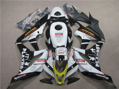 2007-2008 Schwarz Rot Weiß DENSO Honda CBR600RR Motorrad Verkleidung