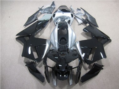 2007-2008 Schwarz Silber Honda CBR600RR Motorrad Verkleidung