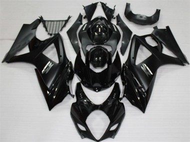 2007-2008 Schwarz Suzuki GSXR 1000 Motorrad Verkleidung Komplett Sets