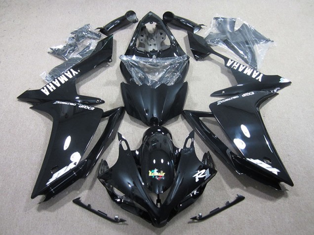 2007-2008 Schwarz Weiß Aufkleber Yamaha YZF R1 Motorrad Verkleidungen
