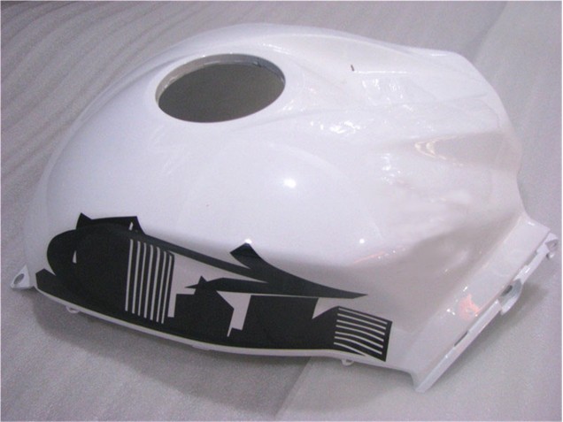 2007-2008 Schwarz Weiß Honda CBR600RR Motorrad Verkleidungen