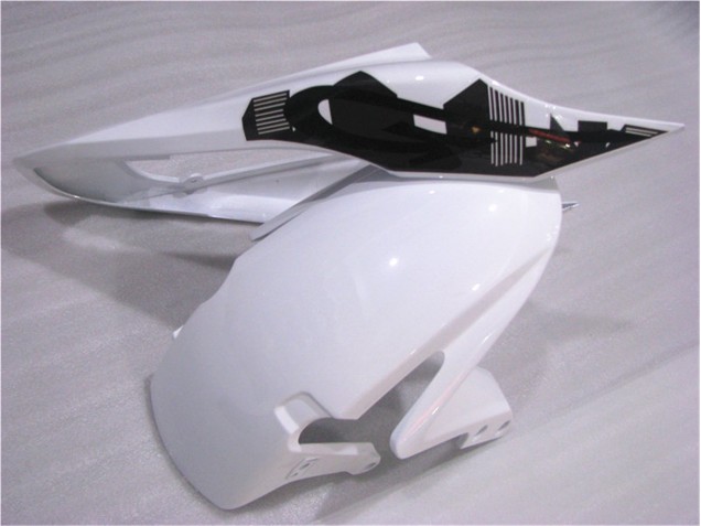 2007-2008 Schwarz Weiß Honda CBR600RR Motorrad Verkleidungen