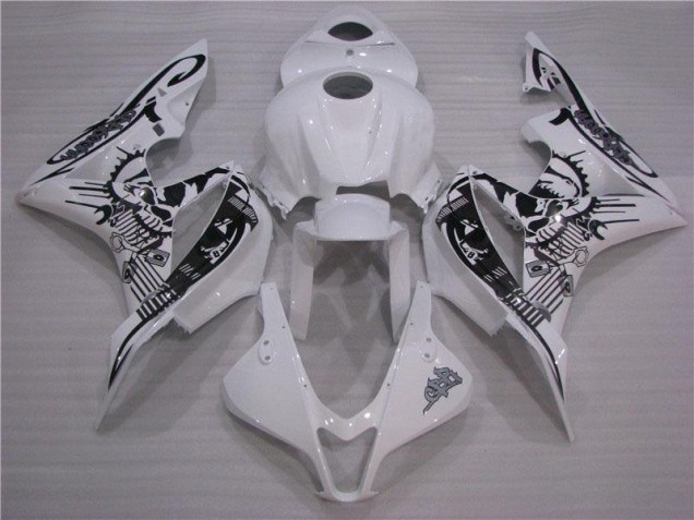 2007-2008 Schwarz Weiß Honda CBR600RR Motorrad Verkleidungen