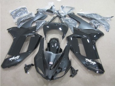 2007-2008 Schwarz Weiß Kawasaki ZX6R Motorrad Verkleidung