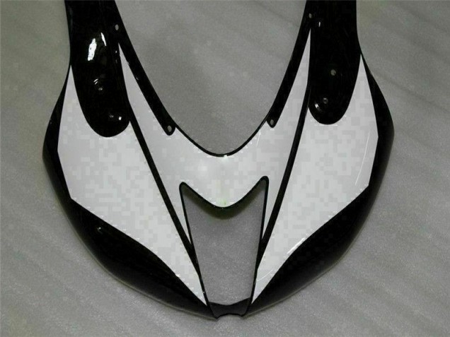 2007-2008 Schwarz Weiß Kawasaki ZX6R Motorrad Verkleidungen 2007-2008 Schwarz Weiß Kawasaki ZX6R Motorrad Verkleidungen