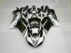 2007-2008 Schwarz Weiß Kawasaki ZX6R Motorrad Verkleidungen 2007-2008 Schwarz Weiß Kawasaki ZX6R Motorrad Verkleidungen