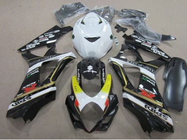 2007-2008 Schwarz Weiß Suzuki GSXR 1000 Motorrad Verkleidung